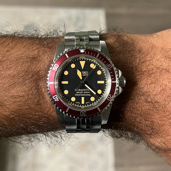 Seiko Other - Seiko Mil Sub Mod - Burgundy Bezel